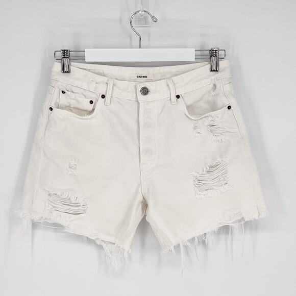 GRLFRND Jourdan High Rise Cutoff Denim Shorts Matchbox